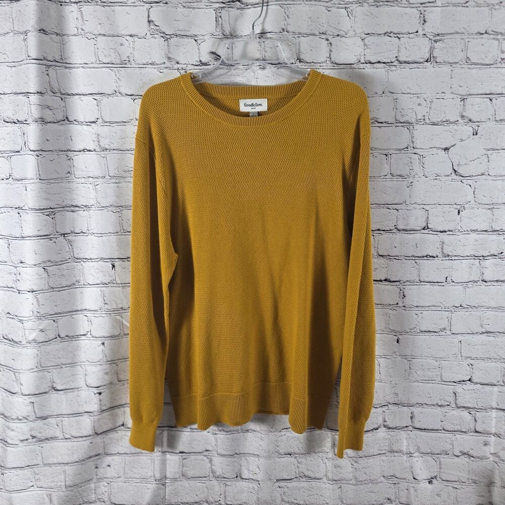Goodfellow & Co Men Large Mustard Knit Sweater NWT